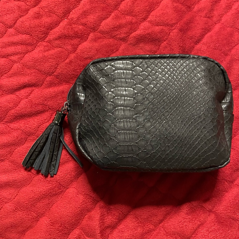 #4- SKIN CEUTICALS Black Snakeskin Cosmetic Bag